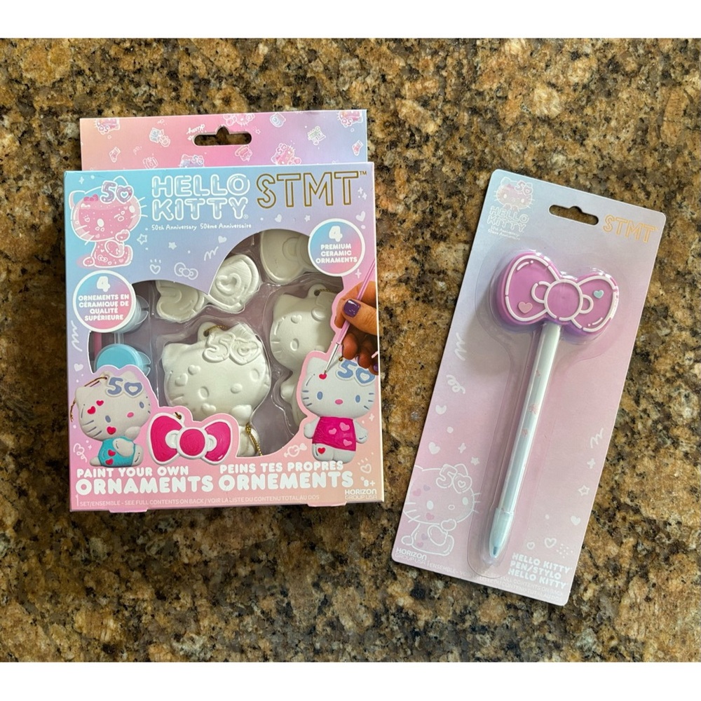 🆕 Hello Kitty ceramic ornaments set and Hello Kitty pen 🎀😻